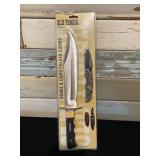 Schrade Old Timer Bowie and Camo Folder Knife Set New