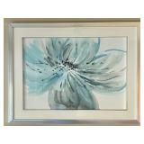 Framed Beautiful Blue Floral Print