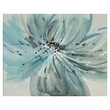 Framed Beautiful Blue Floral Print