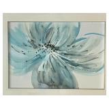 Framed Beautiful Blue Floral Print