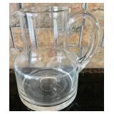 2 Clear Glass Pitchers