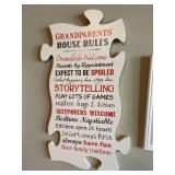 Grandparents House Rules Wall Mount Hanging