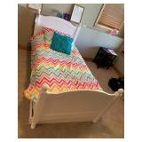 Pottery Barn Twin Sized Trundle Bed with Wooden Head and Footboard