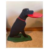 Fun Wooden Dog Figurine Plate / Cup Holder