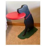 Fun Wooden Dog Figurine Plate / Cup Holder