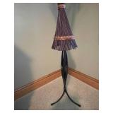 Metal Stand With Faux Floral Arrangement