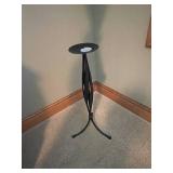 Metal Stand With Faux Floral Arrangement