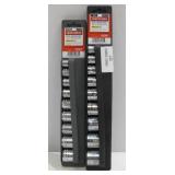 Craftsman 18-Piece Metric and Standard SAE 3/8" Drive Socket Sets - New