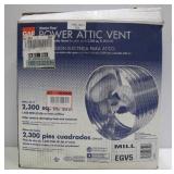 Master Flow 1450 CFM SIlver Electric Powered Gable Mount Electric Attic Fan