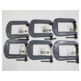 6-Pack Steel Grip 2-Inch C-Clamps