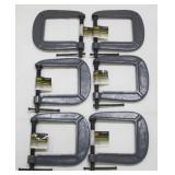 6-Pack Steel Grip 3-Inch C-Clamps