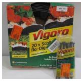 Vigoro 20 ft. x 2.25 in. Black Scalloped Polyethylene No-Dig Edging with Anchoring Spikes