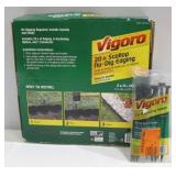 Vigoro 20 ft. x 2.25 in. Black Scalloped Polyethylene No-Dig Edging with Anchoring Spikes