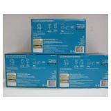 3-Pack EcoSmart 4 in. White Integrated LED Recessed Trim, Soft White (12 Pieces total)