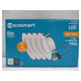 3-Pack EcoSmart 4 in. White Integrated LED Recessed Trim, Soft White (12 Pieces total)