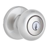 Kwikset 400CV 15 CP Cove Keyed Entry Lockset Satin Nickel - Keys Included