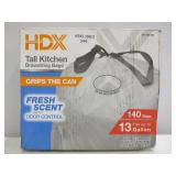 HDX Tall Kitchen Drawstring Trash Bags - 140 Bags -13 Gallon Capacity