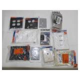 Box Lot of Assorted Light Switch & AC Outlet Wall Plates - 24 LBS - Black and White