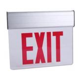 Commercial Electric 120-Volt to 277-Volt with Ni-Cad 4.8-Volt Edge Lit Integrated LED Red Exit Sign