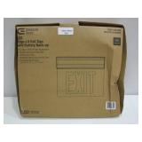 Commercial Electric 120-Volt to 277-Volt with Ni-Cad 4.8-Volt Edge Lit Integrated LED Red Exit Sign