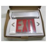 Commercial Electric 120-Volt to 277-Volt with Ni-Cad 4.8-Volt Edge Lit Integrated LED Red Exit Sign