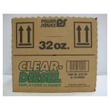 1 Case (9 Bottles) Power Service Clear Diesel Fuel & Tank Cleaner - For Cummins, Duramax, Powerstroke - 288 Oz