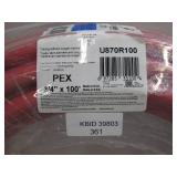 SharkBite 3/4 In. x 100 Ft. Red PEX Pipe Type B Coil U870R100
