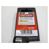 Craftsman 9 Piece Standard SAE Socket Set - 3/8" Drive - New