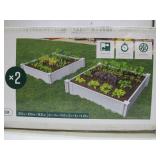 Vita Gardens 4x4 Raised Garden Bed With Grow Grid 11" - 2 Pack 4ft x 4ft x 11in Tall