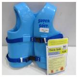 TRC Recreation Kids Super Soft USCG Floating Safety Vest Life Preserver - Youth Size M - Marina Blue
