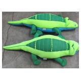 Lot of 2 Big Joe Alligator/Crocodile Plush Pool Toys