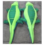 Lot of 2 Big Joe Alligator/Crocodile Plush Pool Toys