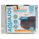 Aqua Joe 1/2 in. Dia x 50 ft. Flexible Kink-Free Fiberjacket Garden Hose, Metal Fittings