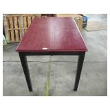 Coaster Fine Furniture 54 In x 35 In Extendable Table - Maroon Top with Black Legs - 35 In Tall