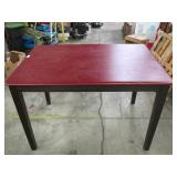 Coaster Fine Furniture 54 In x 35 In Extendable Table - Maroon Top with Black Legs - 35 In Tall
