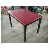 Coaster Fine Furniture 54 In x 35 In Extendable Table - Maroon Top with Black Legs - 35 In Tall