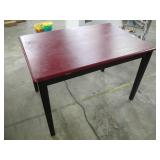 Coaster Fine Furniture 54 In x 35 In Extendable Table - Maroon Top with Black Legs - 35 In Tall