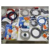 Lot of 30+ Washer Dryer Connection Hoses - Water, Gas, and Electrical - GE, Everbilt, Home Plumber, Brasscraft, Etc