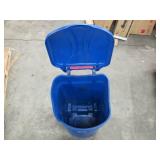 Rubbermaid 45 Gal. Roughneck Blue Wheeled Recycling Trash Container