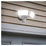 Maximus White Smart Motion Activated Outdoor Integrated LED Camera Floodlight