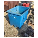 Blue Plastic Storage Bin