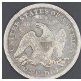1871 Seated Liberty Silver Dollar