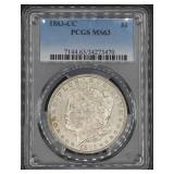 1883 CC Morgan Silver Dollar - PCGS - MS 63