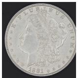 1881 Morgan Silver Dollar - MS 61+