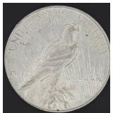 1922 D Peace Silver Dollar - AU
