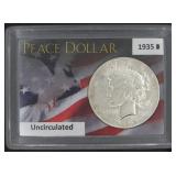 1935 Peace Silver Dollar - Uncirculated