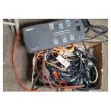 Box of Extension Cords, Power Strip...