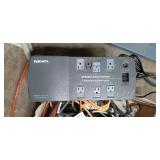 Box of Extension Cords, Power Strip...