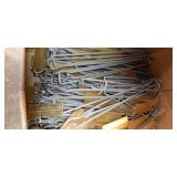 Bucket of Metal Shelf Hooks, & Reta...