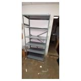 Metal Shelf 36" X 18" X 75"  & Additional Pegboard Display Section *Contents Not Included*...